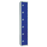 Elite Six Door Electronic Combination Locker Blue